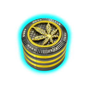 Grinder Leaf black/gold 4 Part 50mm