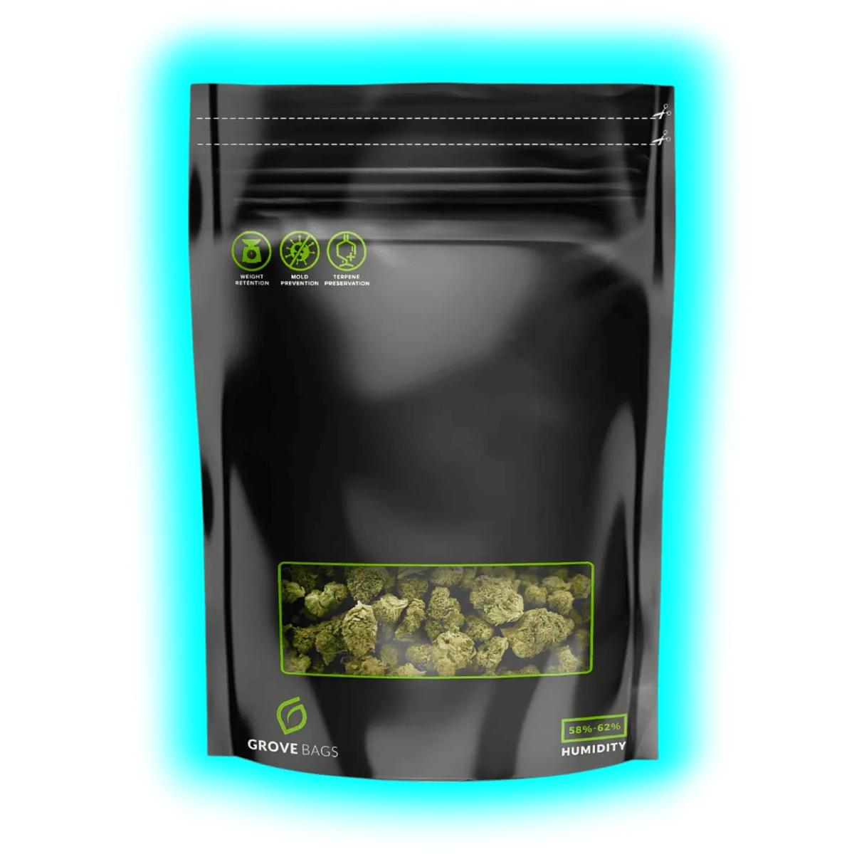 GroveBags TerpLoc Window Pouch for 250g