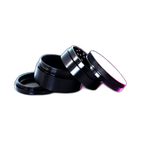 HAMMERCRAFT X RAW Aluminium Grinder L Black 4parts 63mm in der Frontansicht