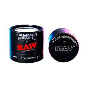 HAMMERCRAFT X RAW Aluminium Grinder L Black 4parts 63mm