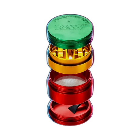 HAMMERCRAFT X RAW Aluminium Grinder L Rasta 4parts 63mm