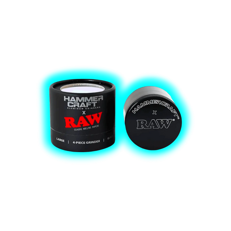 HAMMERCRAFT X RAW Aluminium Grinder M Black 4parts 55mm