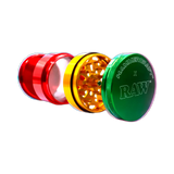 HAMMERCRAFT X RAW Aluminium Grinder M Rasta 4parts 55mm von hinten fotografiert (Rückansicht)