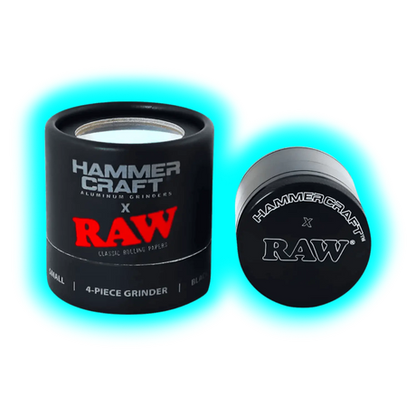 HAMMERCRAFT X RAW Aluminium Grinder S Black 4parts 50mm