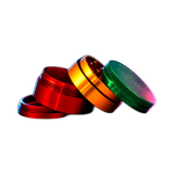 HAMMERCRAFT X RAW Aluminium Grinder S Rasta 4parts 50mm von der Seite gesehen (Seitenansicht)