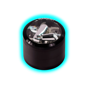 HAMMERCRAFT X RAW Aluminium Topwinding Grinder L Black 4parts 63mm