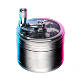HAMMERCRAFT X RAW Aluminium Topwinding Grinder L Silver 4parts 63mm