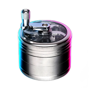 HAMMERCRAFT X RAW Aluminium Topwinding Grinder L Silver 4parts 63mm