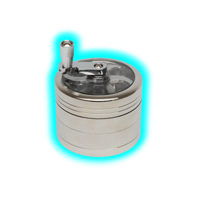 HAMMERCRAFT X RAW Aluminium Topwinding Grinder L Silver 4parts 63mm