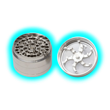 HAMMERCRAFT X RAW Aluminium Topwinding Grinder L Silver 4parts 63mm