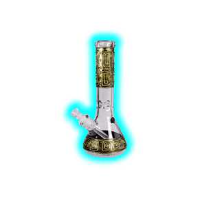 Handbemalte Glasbong Ice Steam Punk 1