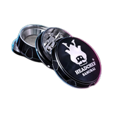 Headchef Iridescent Samurai Grinder Black Red 55mm von hinten fotografiert (Rückansicht)