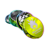 Headchef Iridescent Samurai Grinder Green Lime 55mm von hinten fotografiert (Rückansicht)