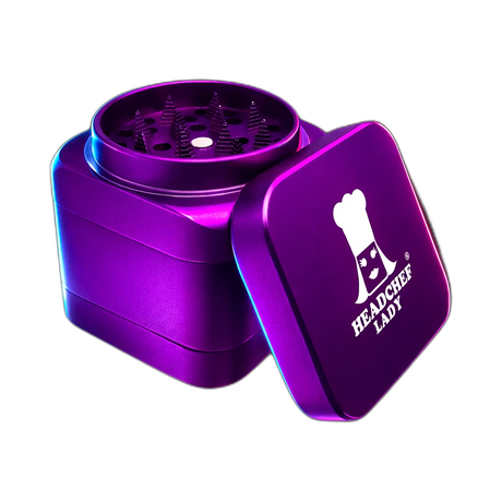 Headchef Lady Cube Grinder Purple in der Frontansicht