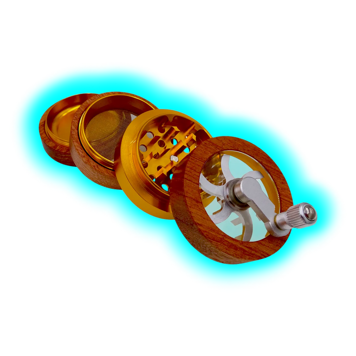 Headchef Woodsman Grinder Gold 62mm