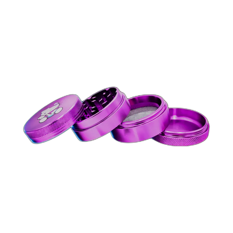 Hello Kitty Aluminium Grinder Bong Violet 4Parts 50mm in der Frontansicht