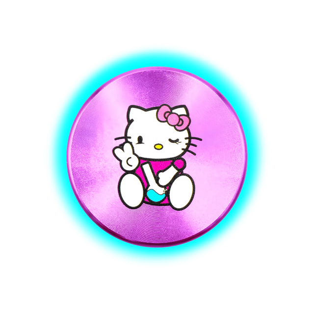 Hello Kitty Aluminium Grinder Bong Violet 4Parts 50mm