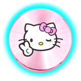 Hello Kitty Aluminium Grinder Peace Pink 2 Parts 50mm