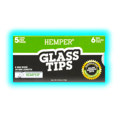 Hemper Glass Filter Tips 6mm 5pcs