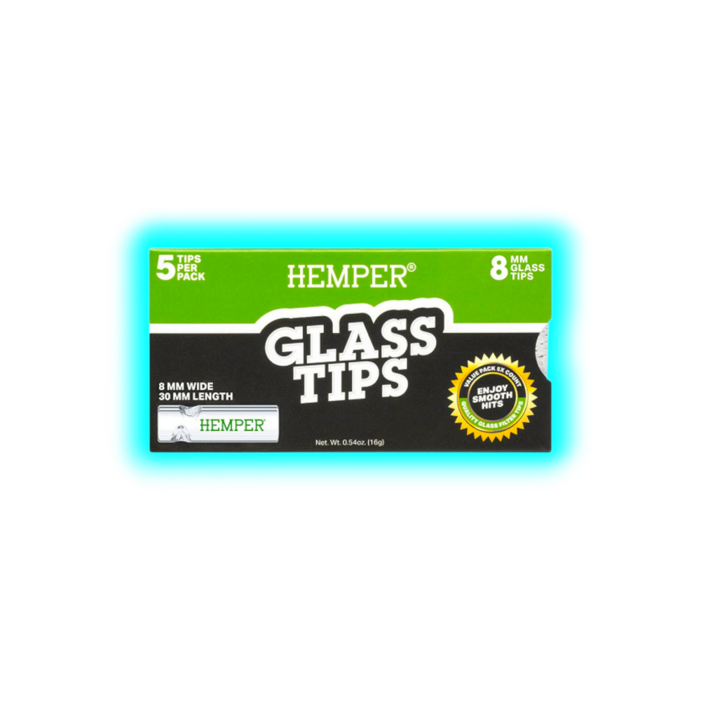 Hemper Glass Filter Tips 8mm 5pcs