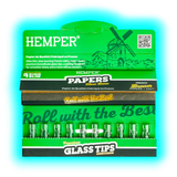 Hemper Papers and 7mm Glass Tips Combo Pack Brown