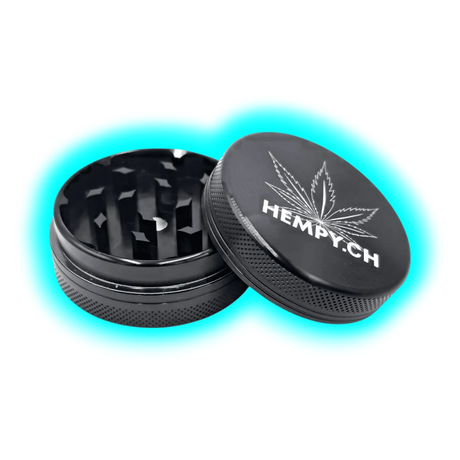 Hempy Aluminium Grinder Black 2 Parts 50mm