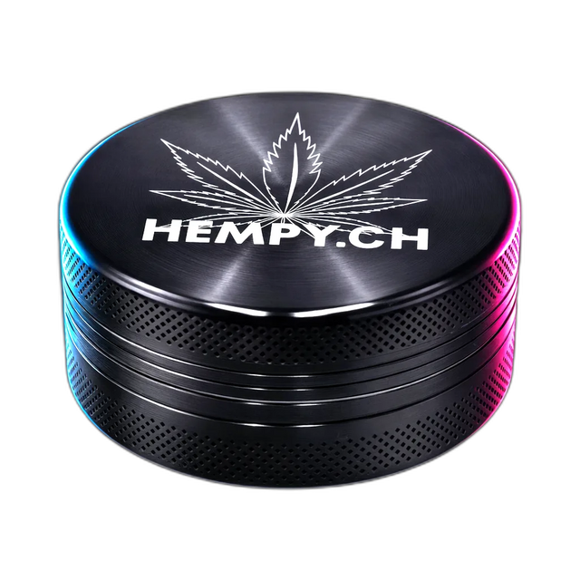 Hempy Aluminium Grinder Black 2 Parts 50mm
