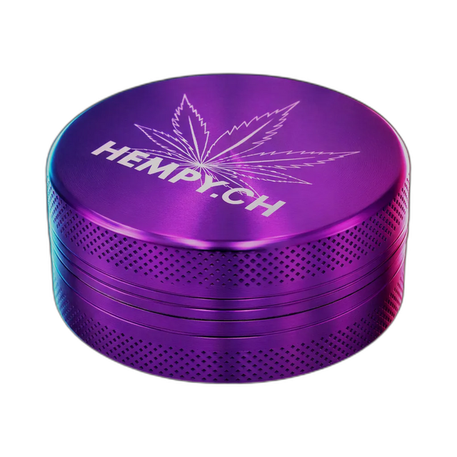 Hempy Aluminium Grinder Purple 2 Parts 50mm