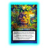 Maui Waui Best Indoor Quality – Produktverpackung mit exotischem Pflanzen-Artwork und dreisprachigen Gesundheitshinweisen.