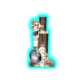 Inverted Showerhead Bubbler Farbig Blau Gekröpft