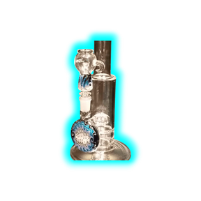 Inverted Showerhead Bubbler Farbig Blau Gerade