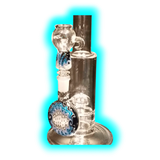 Inverted Showerhead Bubbler Farbig Blau Gerade