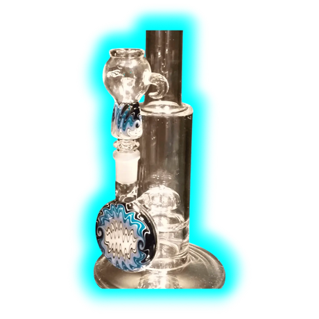 Inverted Showerhead Bubbler Farbig Blau Gerade