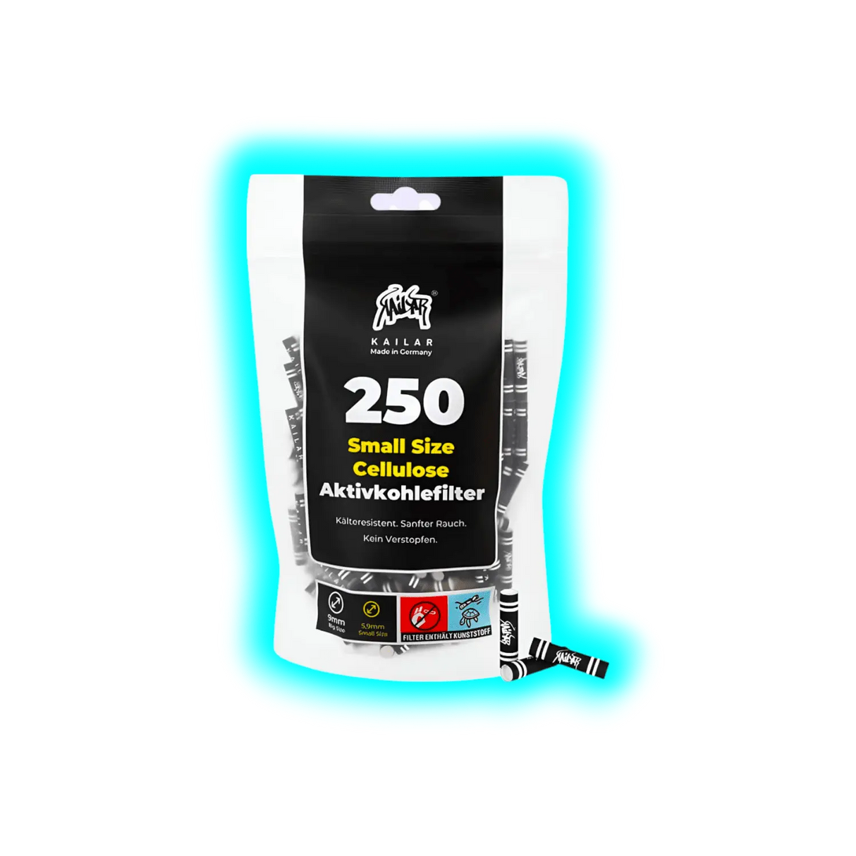 Kailar Aktivkohlefilter 5.9mm Black 250pcs