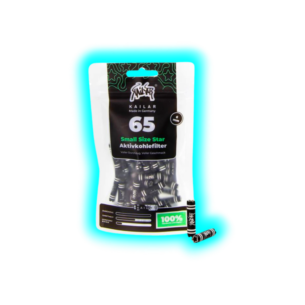 Kailar Star Aktivkohlefilter 6mm Black 65pcs