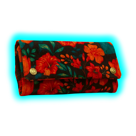Kavatza Tabaktasche Cork TPC48-CR Flower Dream on Black Deluxe