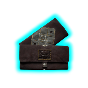 Kavatza Tabaktasche TP08 Suede Cowhide With Patchwork Earth Brown