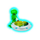 Keramik Aschenbecher Alien Green UFO
