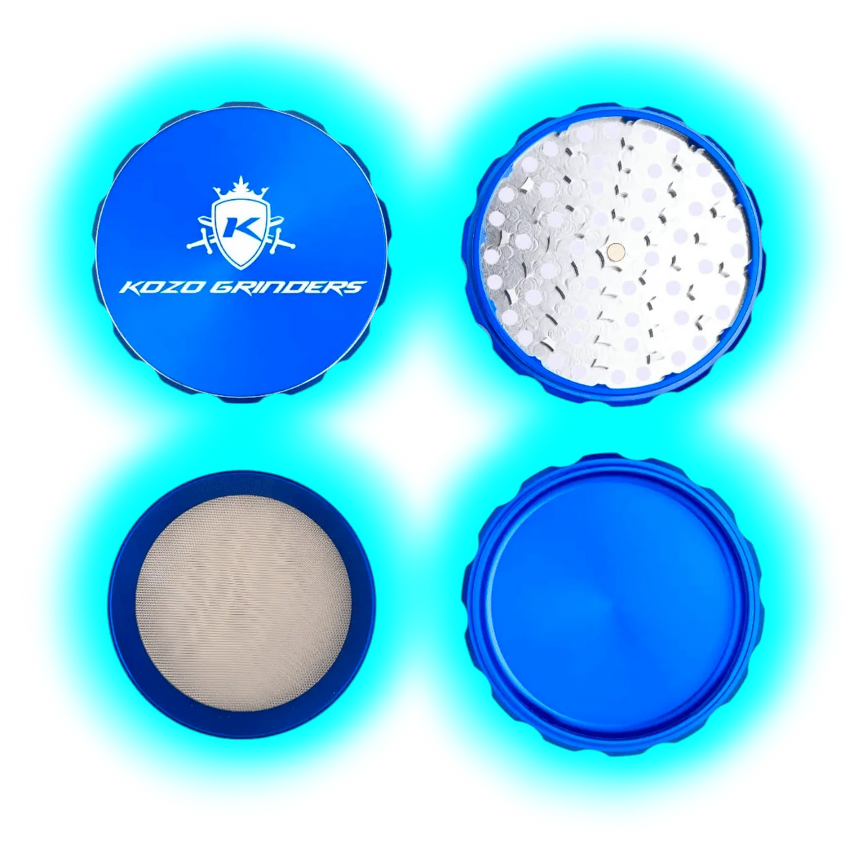KOZO Grinder Blue 4 Parts 101mm