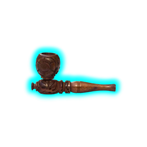 Kulu Carved Shotgun Pipe, Screwable 10 cm