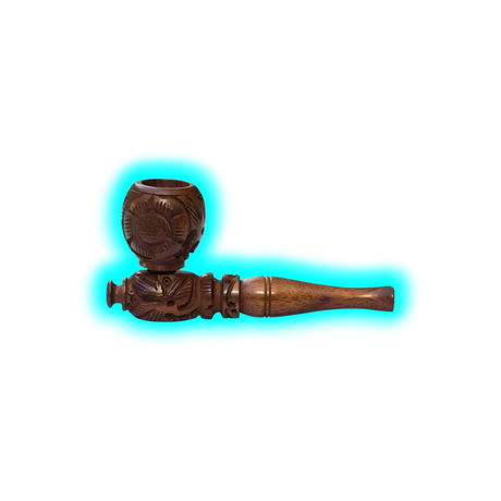 Kulu Carved Shotgun Pipe, Screwable 10 cm