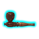 Kulu Carved Shotgun Pipe, Screwable 10 cm