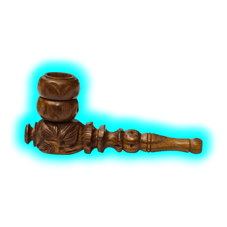 Kulu Carved Shotgun Pipe, Screwable 11 cm