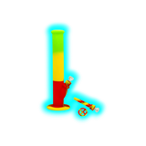 Kulu Silikon Bong Rasta 36cm