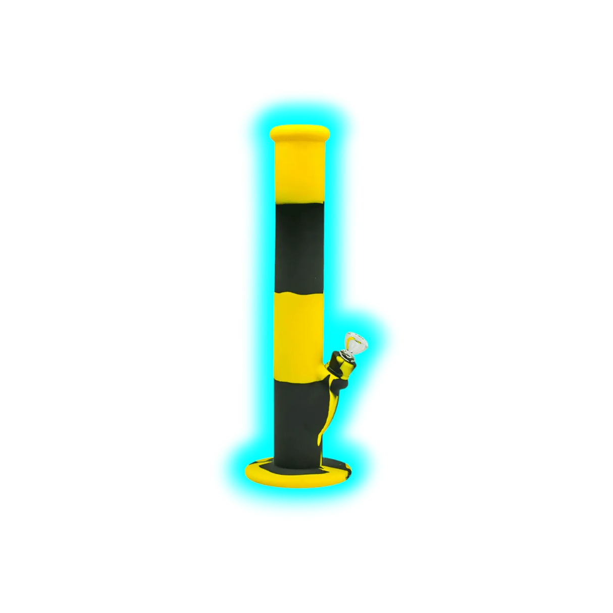 Kulu Silikon Bong Schwarz/Gelb 36cm
