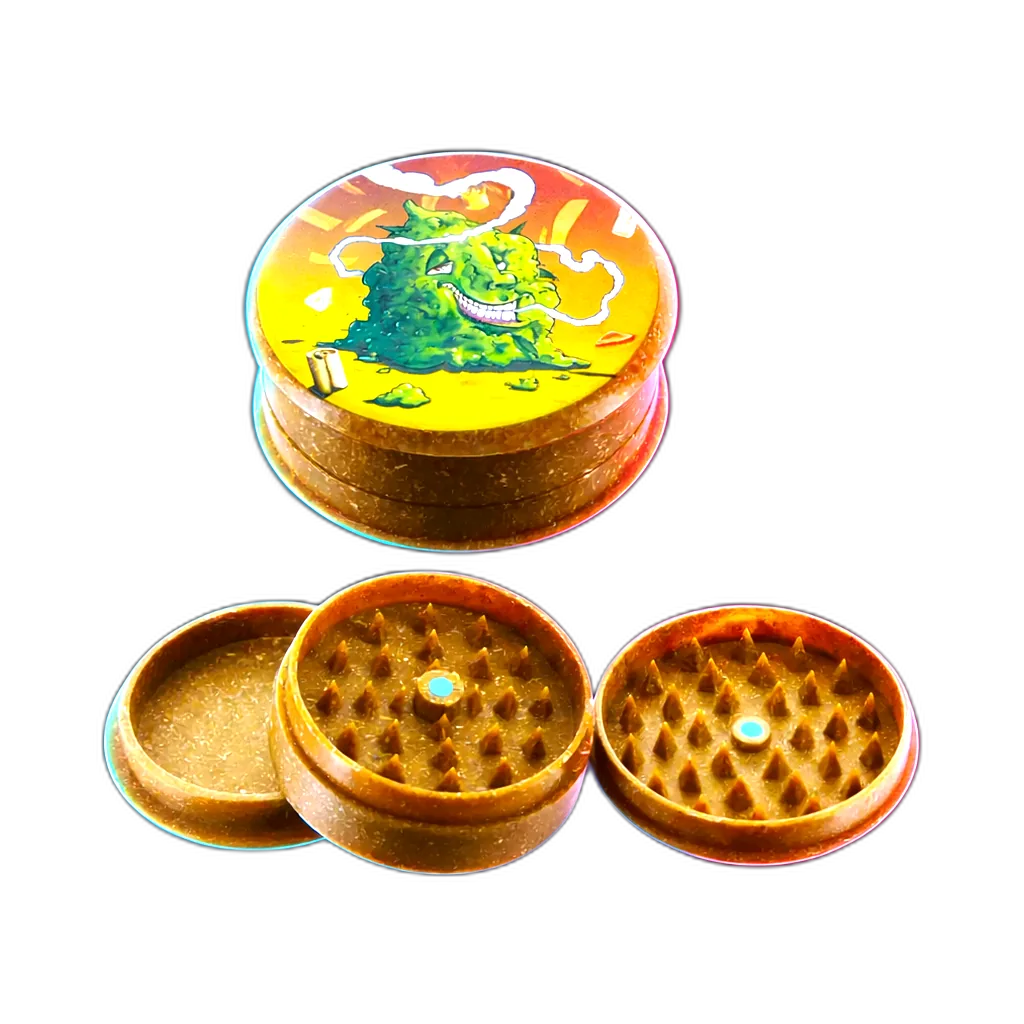 Kush Bong Buds Hemp Grinder 3 Part 50mm in der Frontansicht