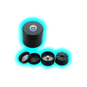 Kush Bong Grinder Alu Black 4 Parts 56mm