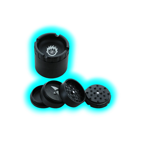 Kush Bong Grinder Alu Black 4 Parts 60mm