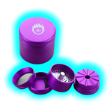 Kush Bong Grinder Alu Purple 4 Parts 56mm