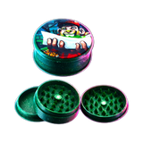 Kush Bong Rolling Hemp Grinder 3 Part 50mm Green in der Frontansicht